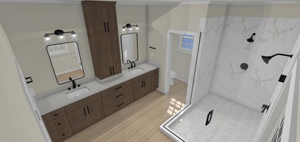 Bathroom Remodel 3D Design Rendering